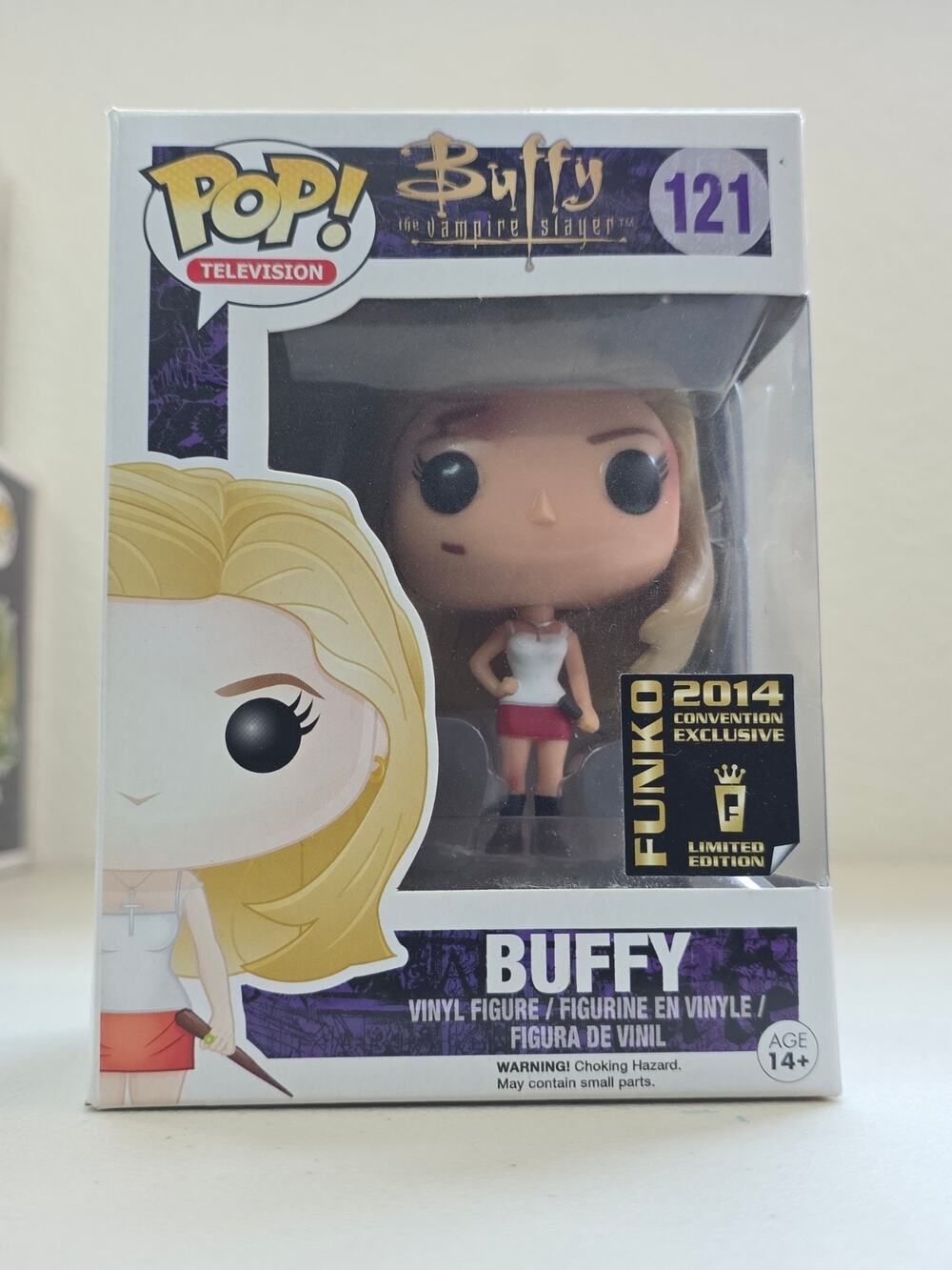 Funko Pop! TV Buffy (Blood) #121 SDCC 2014- Vampire Slayer with Plastic Case